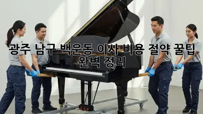 광주 남구 백운동 이사, 비용 절약 꿀팁 완벽 정리!